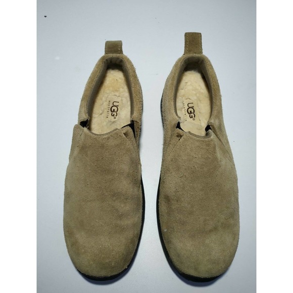 UGG S/N 5257 Women's Shearling Slip-On Taupe/Black Leather Shoe Size 5 - Picture 5 of 12